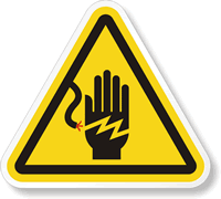 Voltage Hand Shock Label