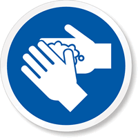 ISO M011 - Wash Your Hands Symbol Label