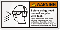Wear Ear And Eye Protection Label