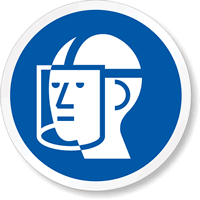 ISO M013 - Wear Face Shield Symbol Label