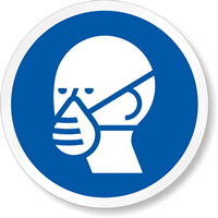 ISO M016 - Wear a Mask Symbol Label