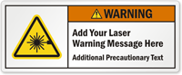 Custom ANSI Laser Warning Label