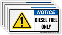 Diesel Fuel Only Label
