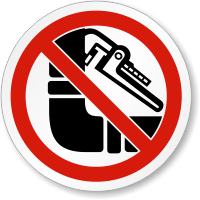 Do Not Disturb Pipe Insulation ISO Prohibition Label