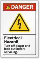 Electrical Hazard Turn Off Power Before Servicing Label
