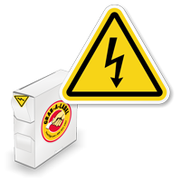 ISO Electrical Shock / Electrocution Grab-a-Labels Dispenser Box