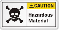 Hazardous Material ANSI Caution Label
