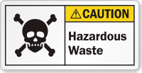 Hazardous Waste ANSI Caution Label