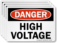 High Voltage OSHA Danger Label