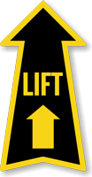 Lift Arrow Safety Label