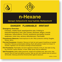n-Hexane ANSI Chemical Label