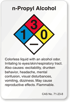 n-Propyl Alcohol NFPA Chemical Label