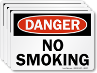 No Smoking OSHA Danger Label
