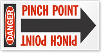 Pinch Point Danger Arrow Label