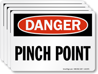 Pinch Point OSHA Danger Label