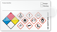 Self-Laminating GHS Hazard and NFPA Combo Label
