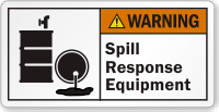 Spill Response Equipment ANSI Warning Label