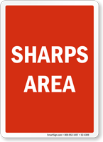 Sharps Area Safety Sign