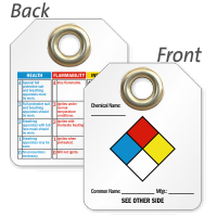 2 Sided NFPA Hazardous Material Tag