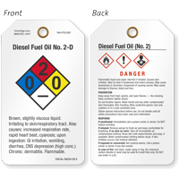 Diesel Fuel Oil GHS and NFPA Tag