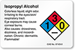 Horizontal NFPA Isopropyl Alcohol Label, SKU: LB-1592-074