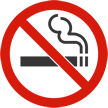No Smoking Symbol with Red Slash on Top